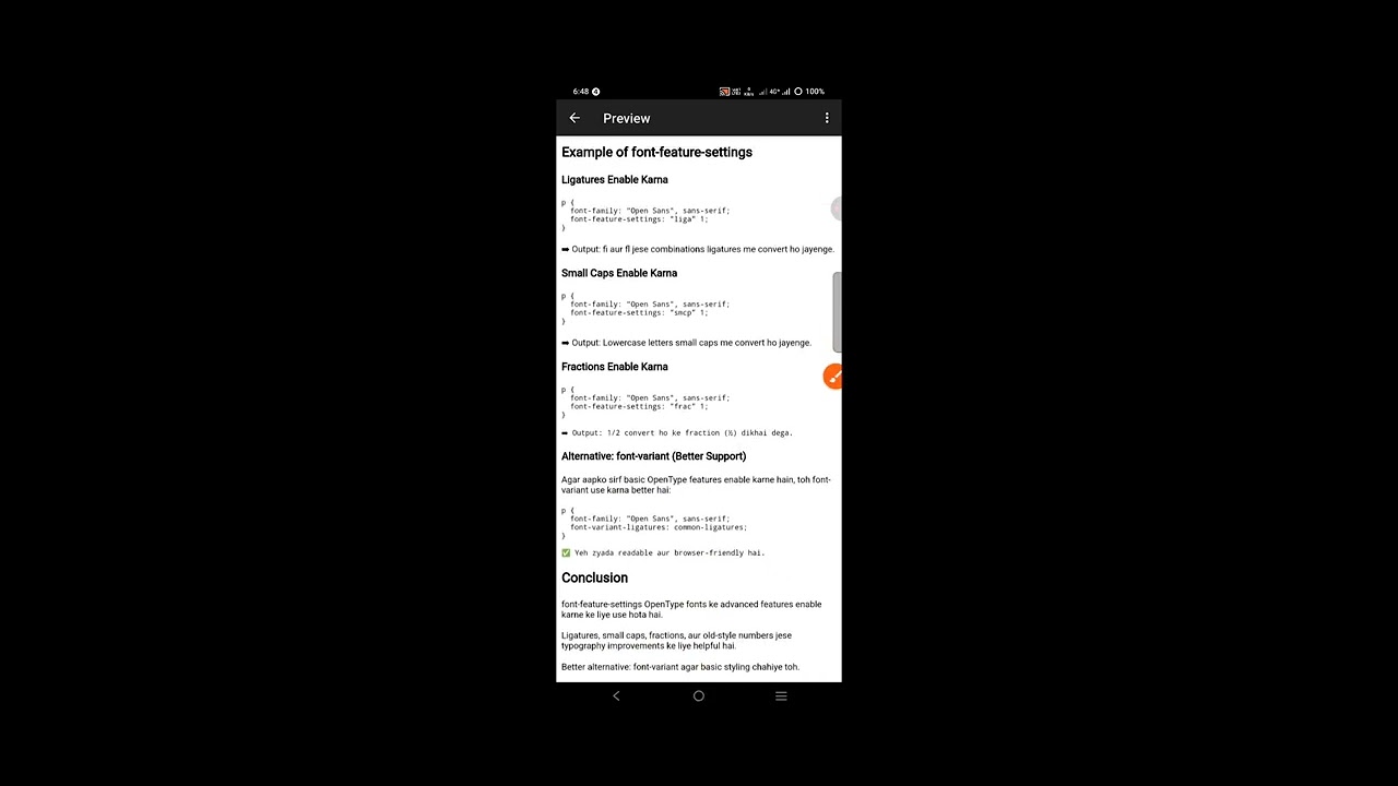73 font feature setting - YouTube