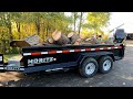 Moritz Dump Trailer 1st Load  Massive Oak!