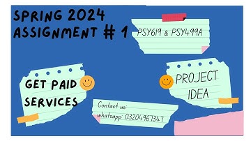 Project idea, assignment 1, PSY619, PSY 499A, PSY499B, Spring 2024, final project idea