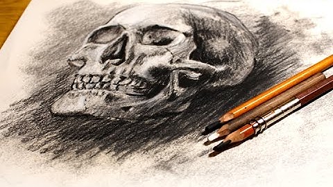 How to Draw a SKULL using CHARCOAL