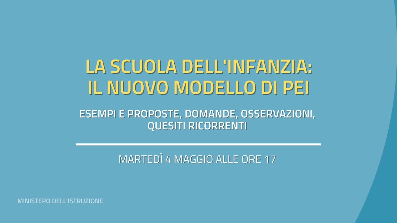 La scuola dell’infanzia: il nuovo modello di PEI