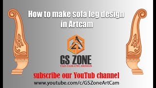 How to make sofa Leg Design in Artcam | #GSZone #Artcam #cnc #Wood #Sofa screenshot 2