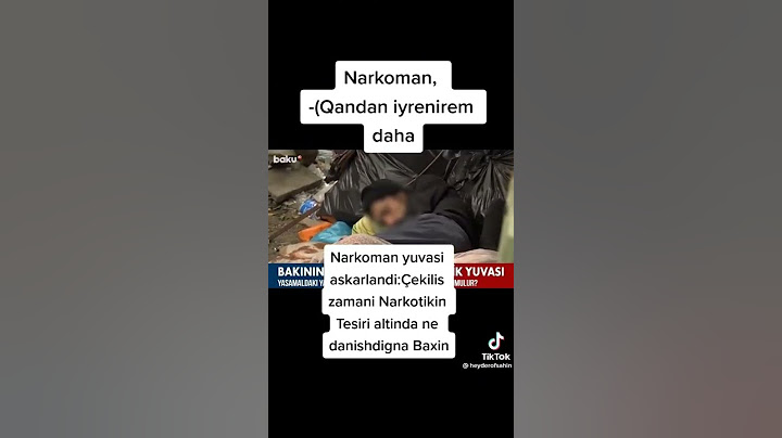 Narkoman: dayana bilmirəm🚫qandan iyrənirəm♨