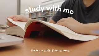 1 hour study with me at the library: soft piano, natural study sounds (page flipping, typing) screenshot 5