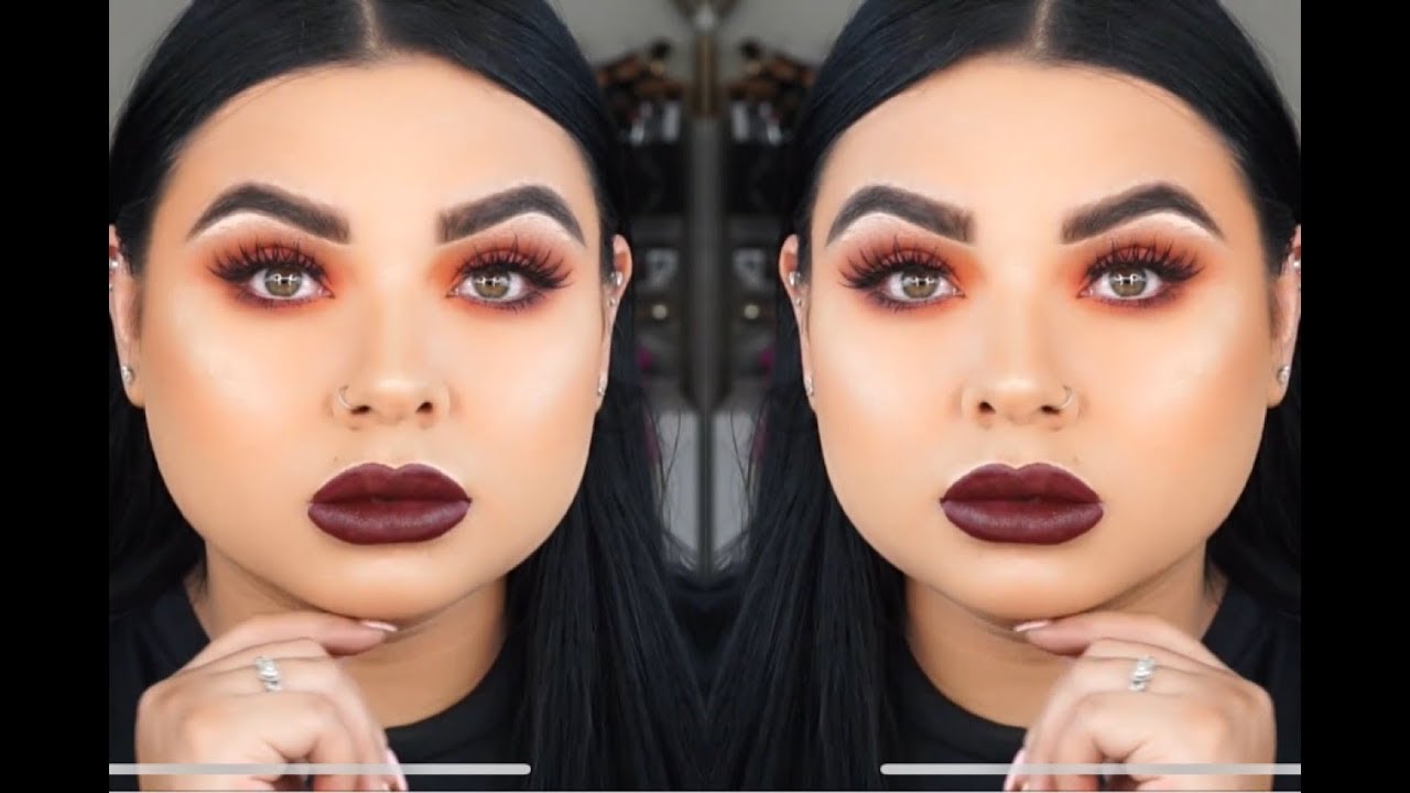 Burnt orange Smokey eye morphe 24g palette YouTube