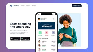 build & deploy a fully responsive financial app landing page with modern ui in react with tailwind