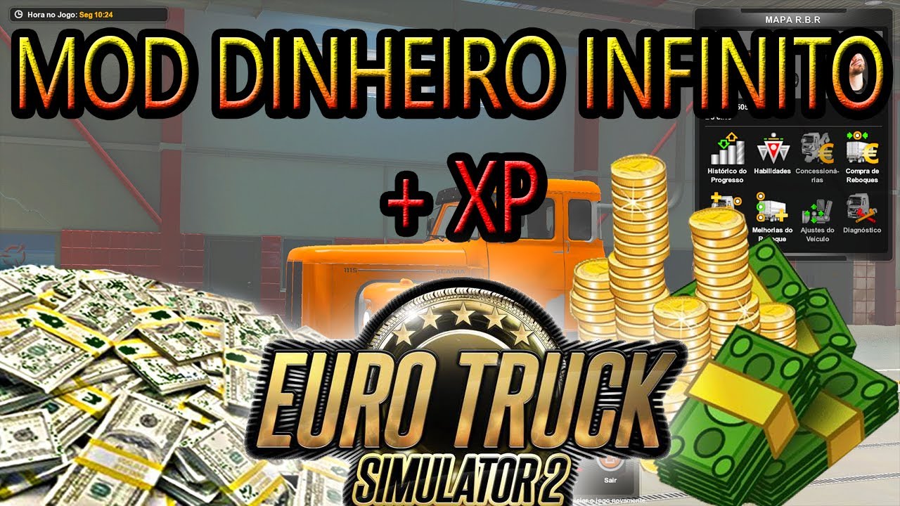COMO COLOCAR DINHEIRO INFINITO NO EURO TRUCK SIMULATOR-2 - YouTube