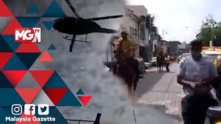 [[VIDEO]] Polis Siasat Perarakan Kematian Guna Helikopter Dan Kuda