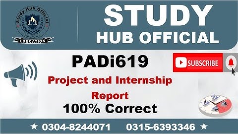 PADi619 internship report, PAD619 internship report,