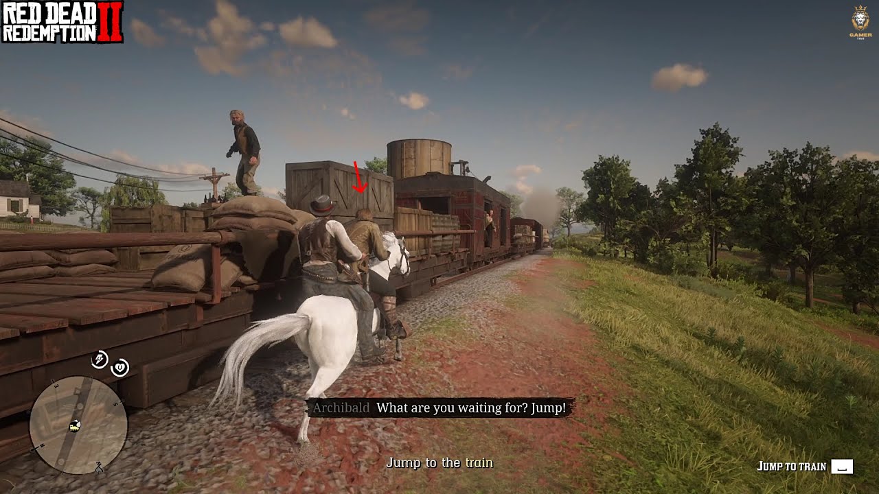RDR2 - Archibald's Reaction If Arthur doesn't jump on the train - YouTube