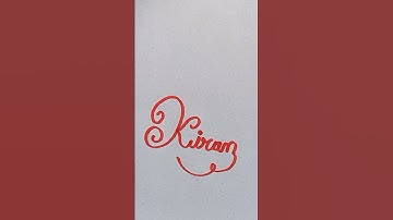 "KIRAN" Name Calligraphy|| Cursive Writing|| #shorts_# calligraphy✍️