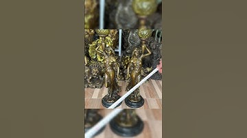 Cặp đèn cô gái hái nho #đồcổ #phongthuy #doxua