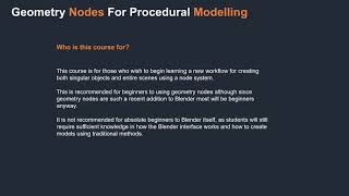 Procedural Modelling In Blender With Geometry Nodes