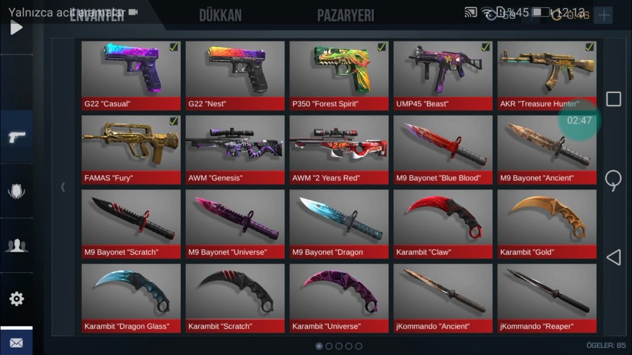 Standoff 2 private server 0.11.0 envanterim 💙(my inventory) YouTube