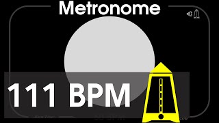 111 BPM Metronome  Allegro  1080p  TICK and FLASH, Digital, Beats per Minute