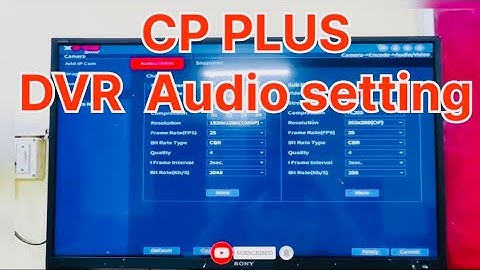 CP plus DVR Audio Setting || CP Plus DVR Audio Enable Setting || How to Enable Audio in CP plus DVR