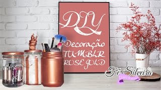 DIY: Decoração TUMBLR ROSE GOLD – Reciclando Ideias