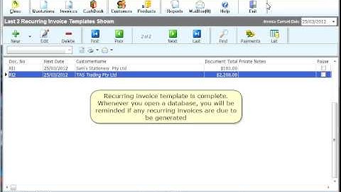 How to create a recurring Invoice with Instant Invoice n Cashbook