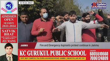 Fire and Emergency Aspirants protest continue in Jammu