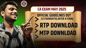 CA Exam May 2025 RTP download Process | MTP Download Process | CA foundation,Inter & Final