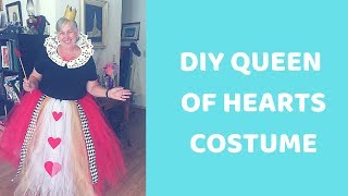 DIY Queen of Hearts Costume; No Sewing Required!