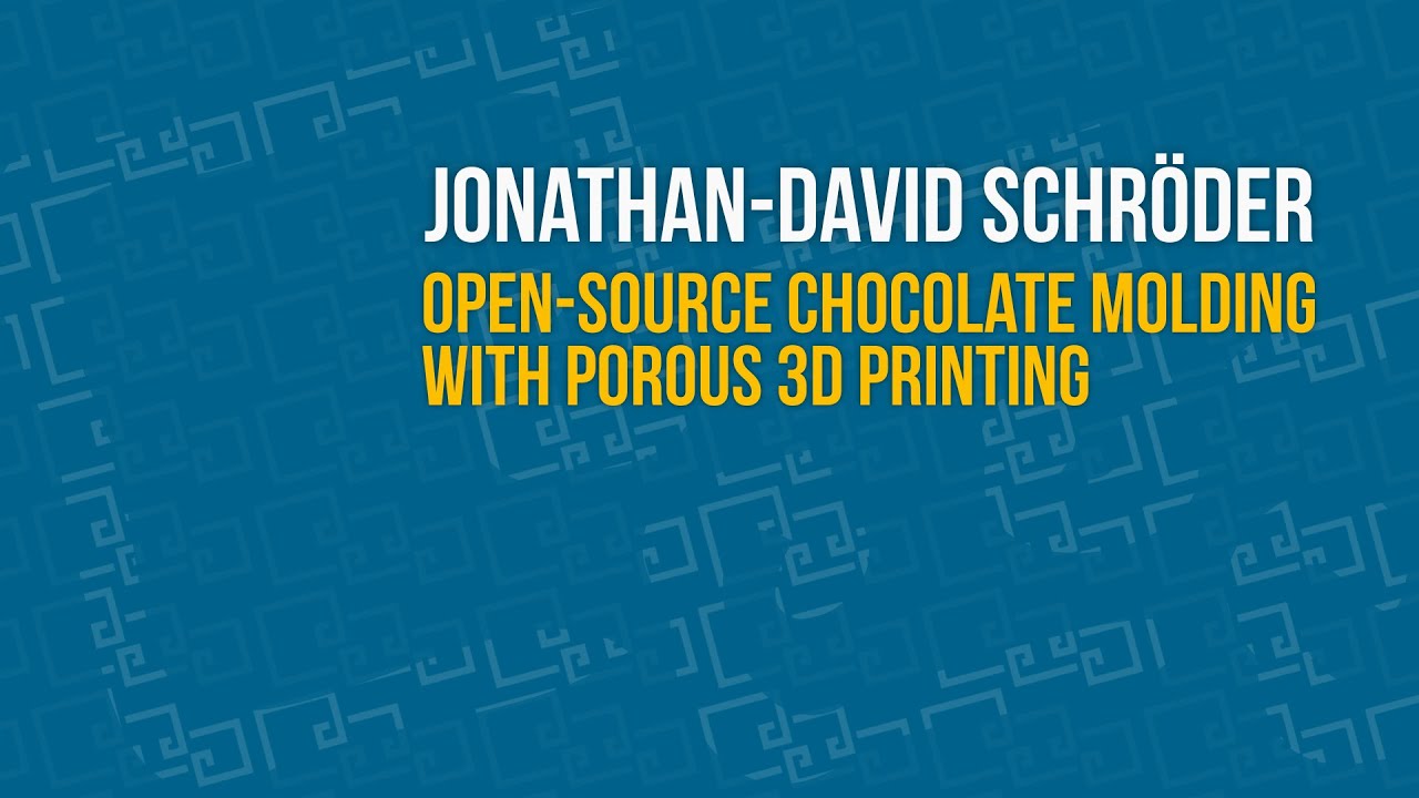 Thumbnail for Open source chocolate molding with porous 3d printing by Jonathan David Schroder