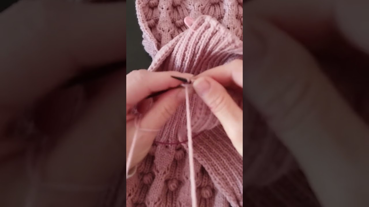 Изработка на ръкавна извивка на гръб на дамски плетен елек модел метла