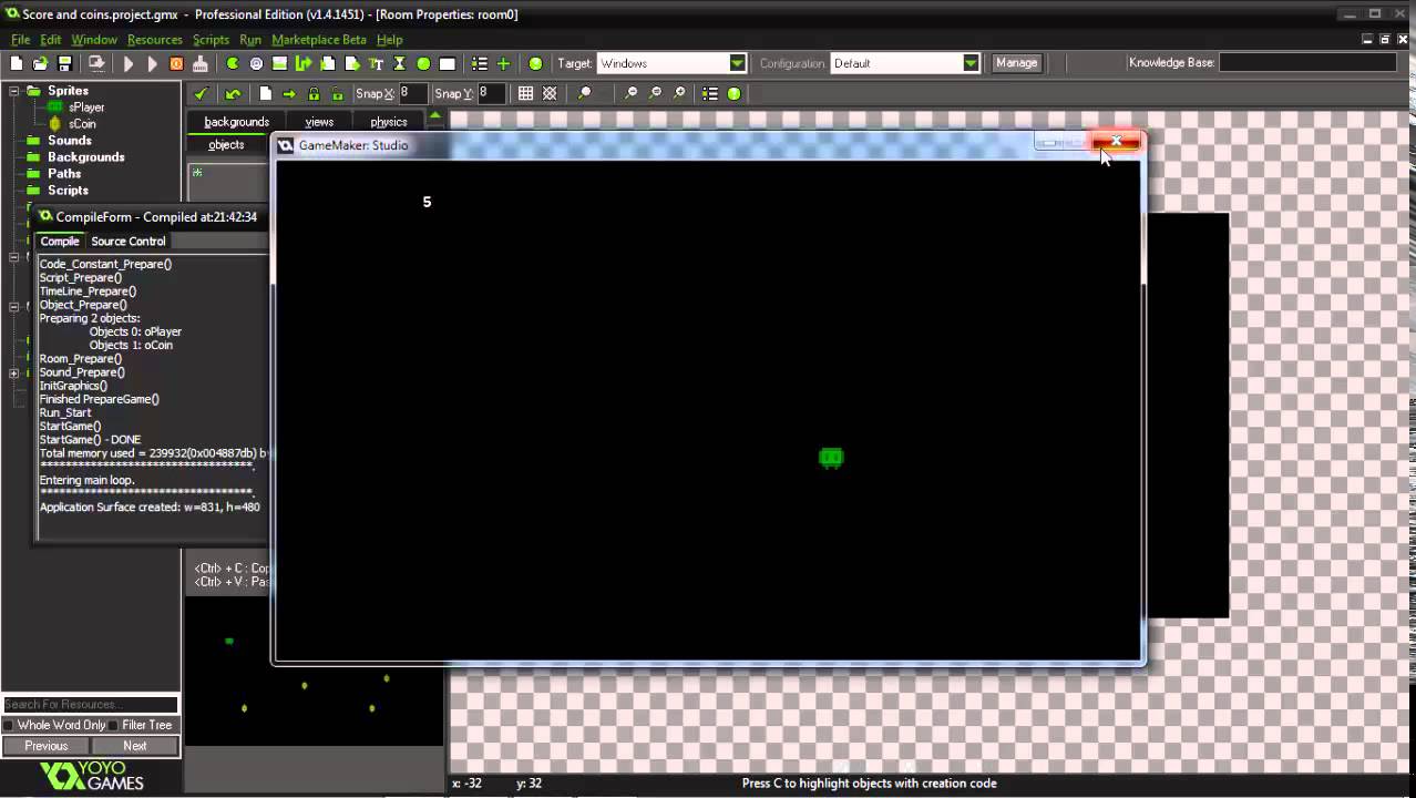 [GameMaker: Studio] The basics of score and coins. - YouTube