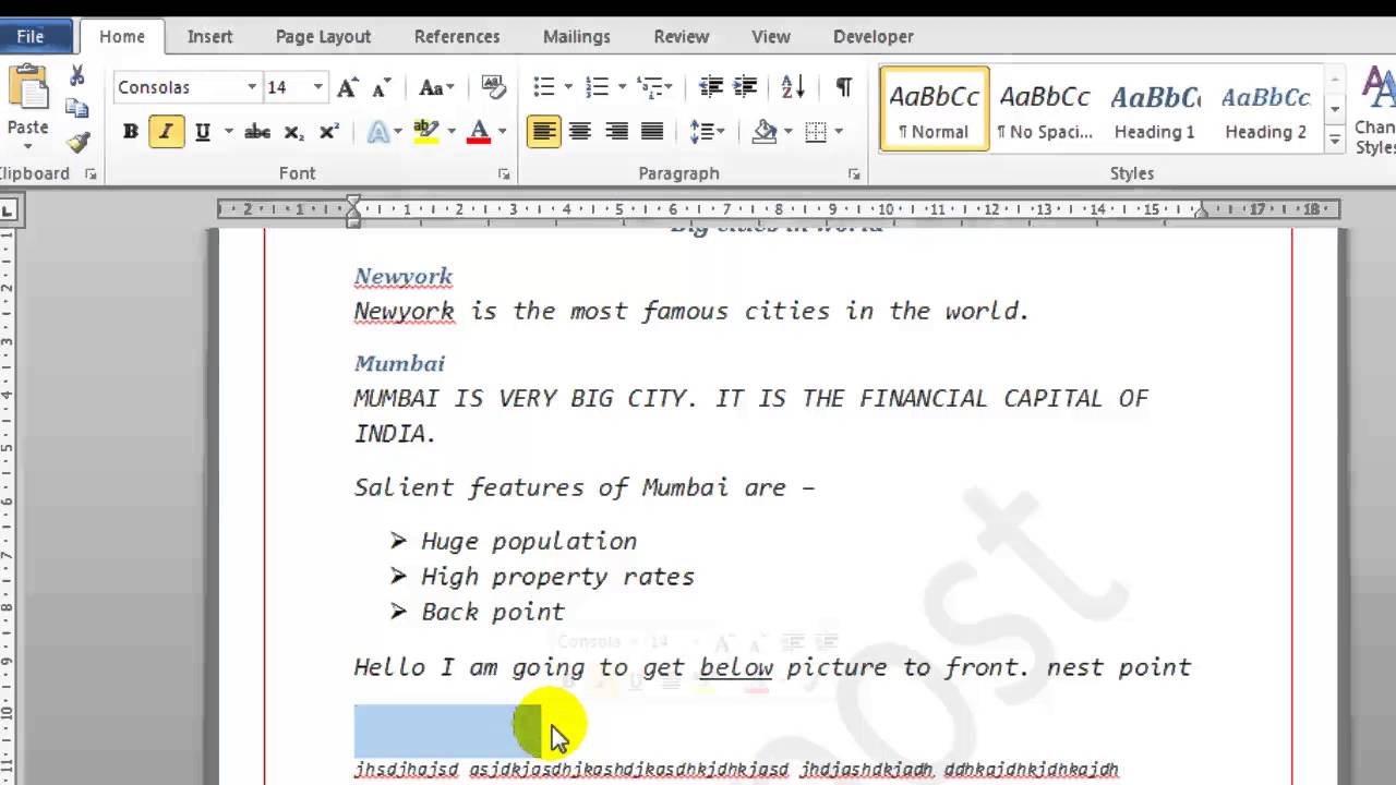 underline word text without microsoft