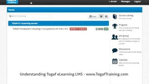 Understanding TOGAF eLearning LMS in 40 seconds