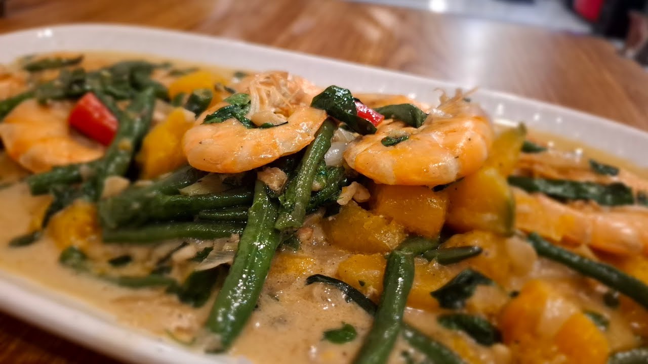 squash-and-string-beans-with-shrimp-and-coconut-milk-youtube