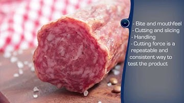 Cutting Force of Meat by Shear Testing a Hot-Dog