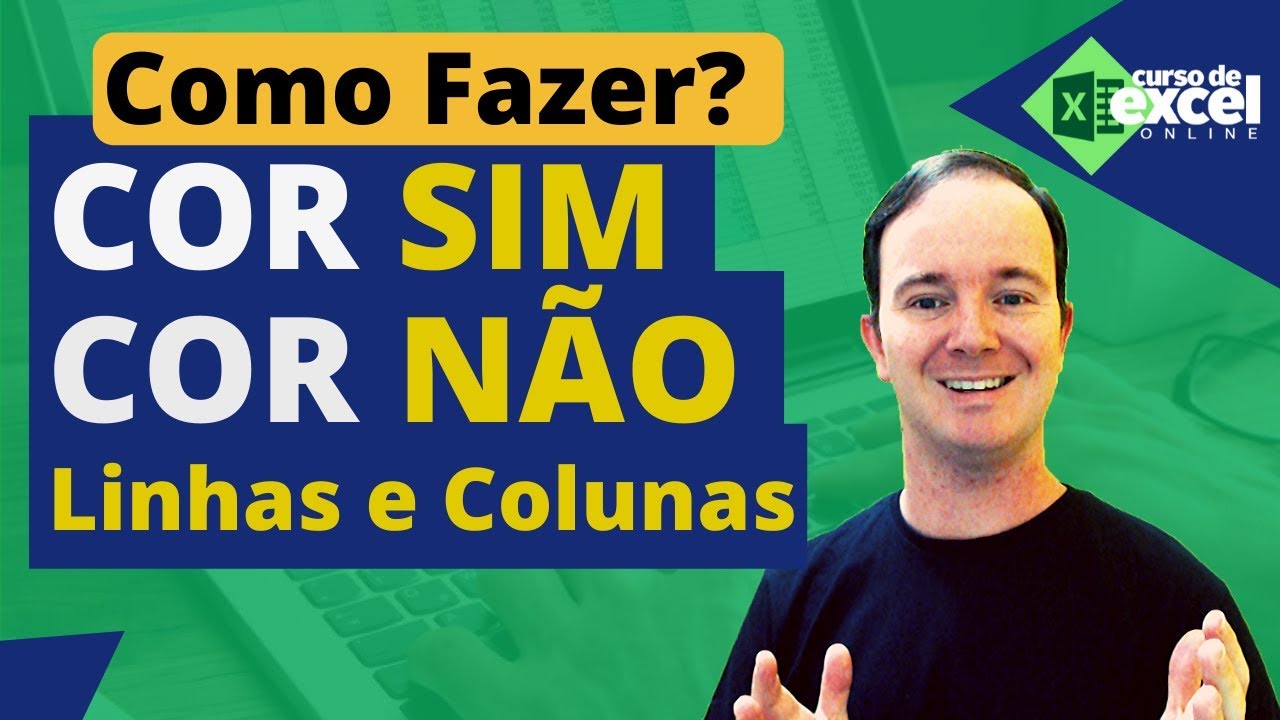Como Aplicar COR em LINHAS e COLUNAS alternadas no EXCEL Curso de Excel OnLine