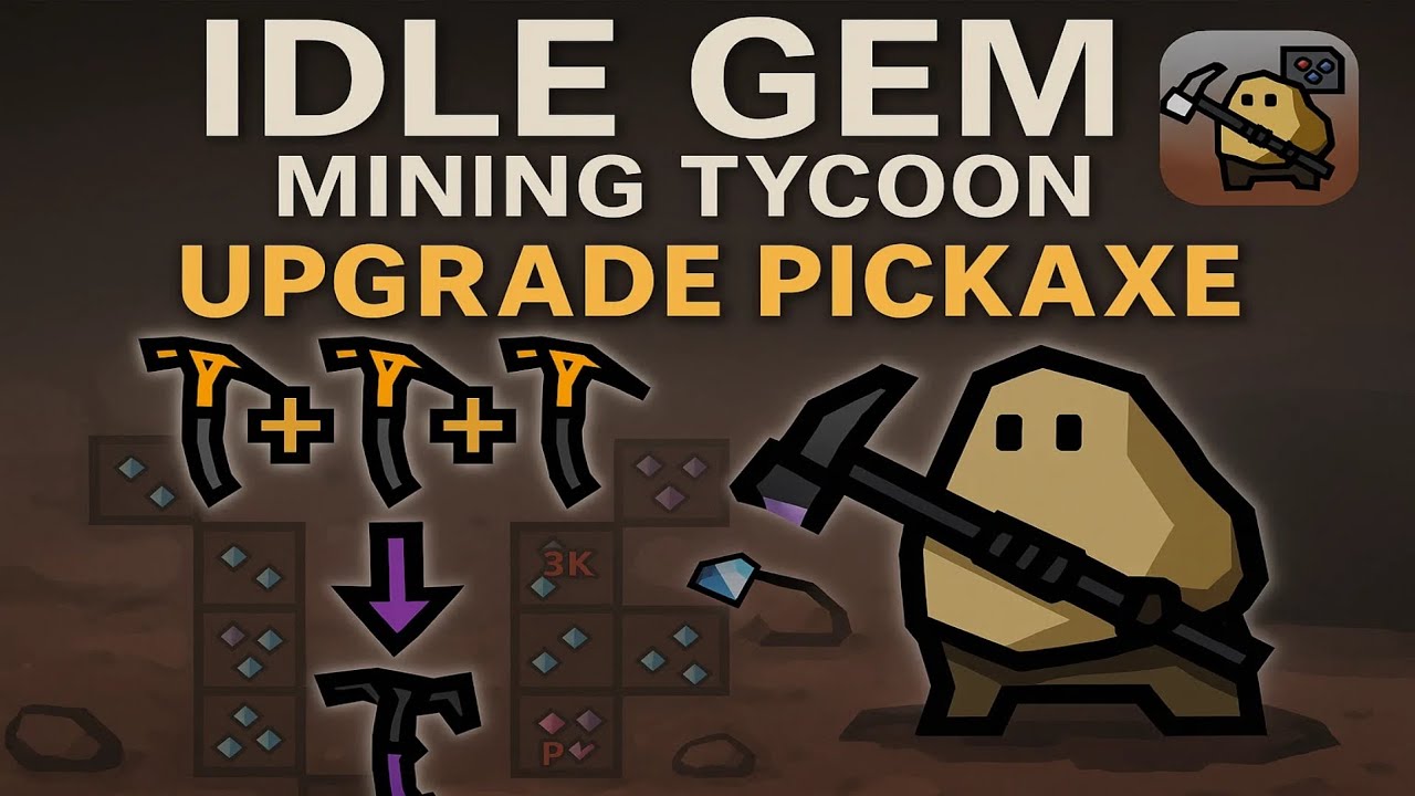 Idle Gem Deep Mining RPG 💎⛏️ Auto Mining & Roguelite