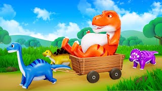 Crazy Dino's Saving The Pregnant T Rex | Dino's Land Prank videos | Dinosaur Comedy Cartoons 2023