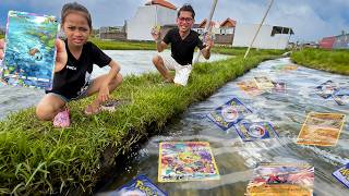 GAK NYANGKA KITA MENEMUKAN KARTU POKEMON DI SUNGAI!!