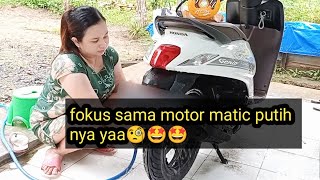 Cuci motor   PAKE KAIN LAP SUPER TIPIS  bikin melongo langsung bersih🙈🔥🔥