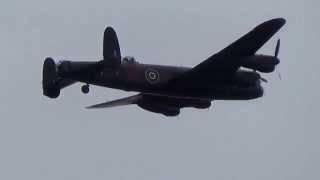 Flypast RAF BBMF Avro Lancaster at Markelo 04-05-2014