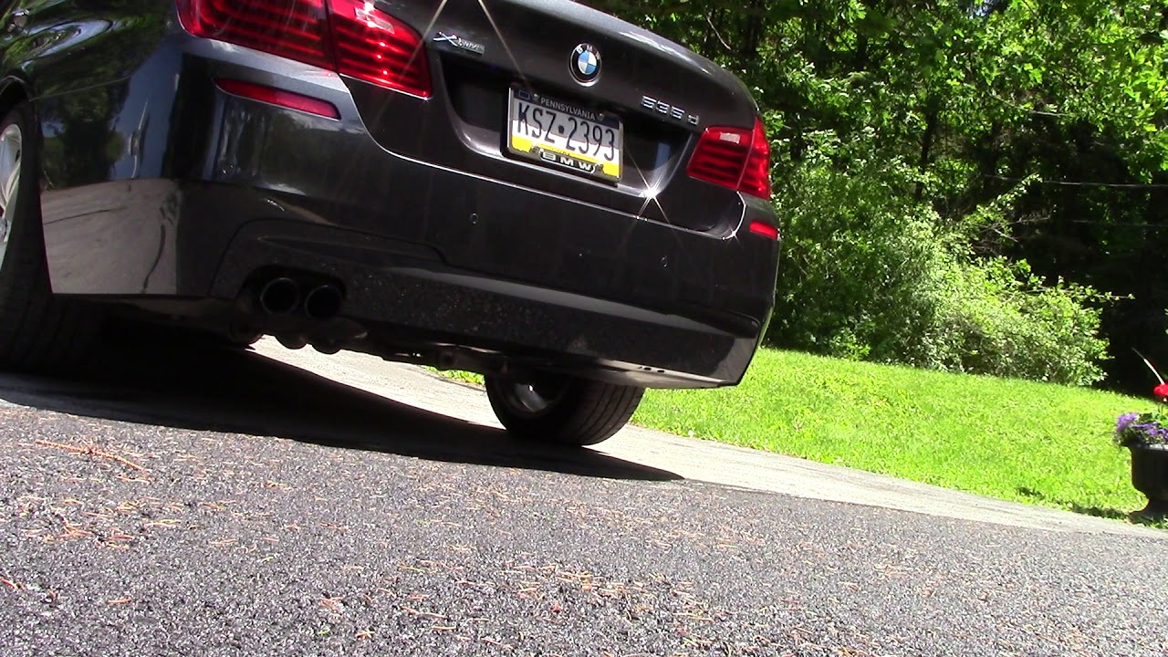 2014 bmw 535d deleted start up exhaust sound. - YouTube