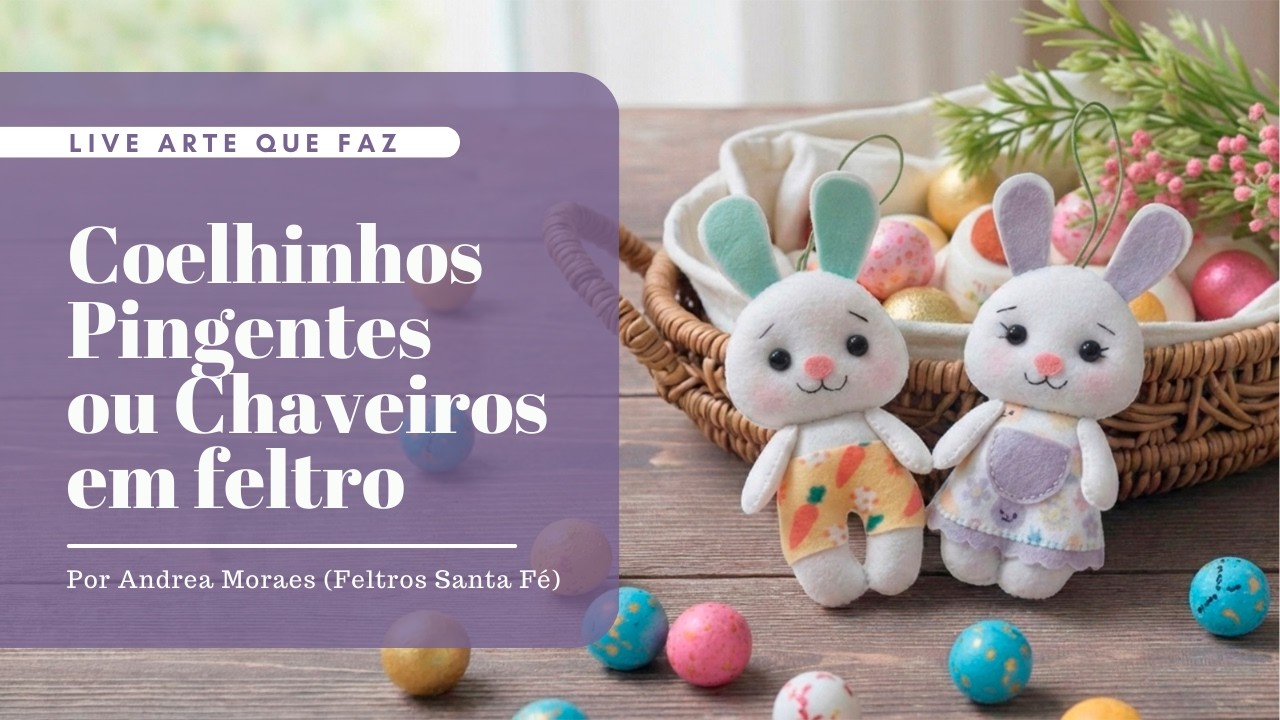 Coelhinhos Pingentes ou Chaveiros em feltro | por Andrea Moraes