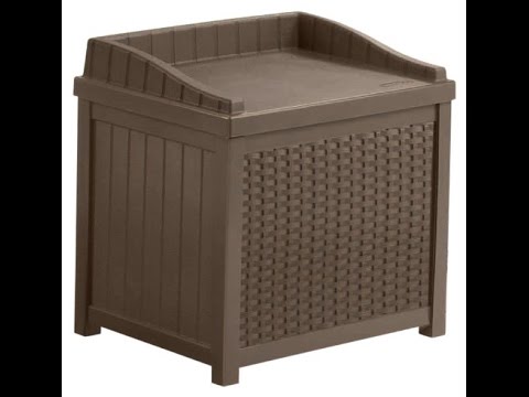 Suncast Ssw1200 Mocha Resin Wicker 22 Gallon Storage Seat You Suncast Ssw1200 Mocha Resin Wicker 22 Gallon Storage Seat