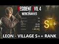 Resident Evil 4 - Leon S++ Rank Village - The Mercenaries DLC Gameplay (Unlock Handcannon)