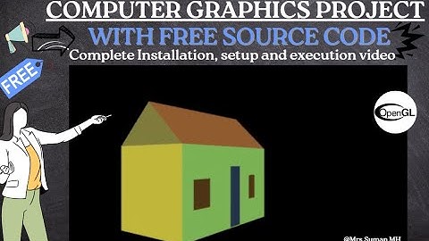 3D Rotating House | OpenGL Project |  Computer Graphics Project | With Free Source Code