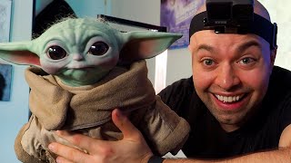 IT'S HERE! Baby Yoda 1:1 Life Size Sideshow Collectible Review 4K screenshot 4