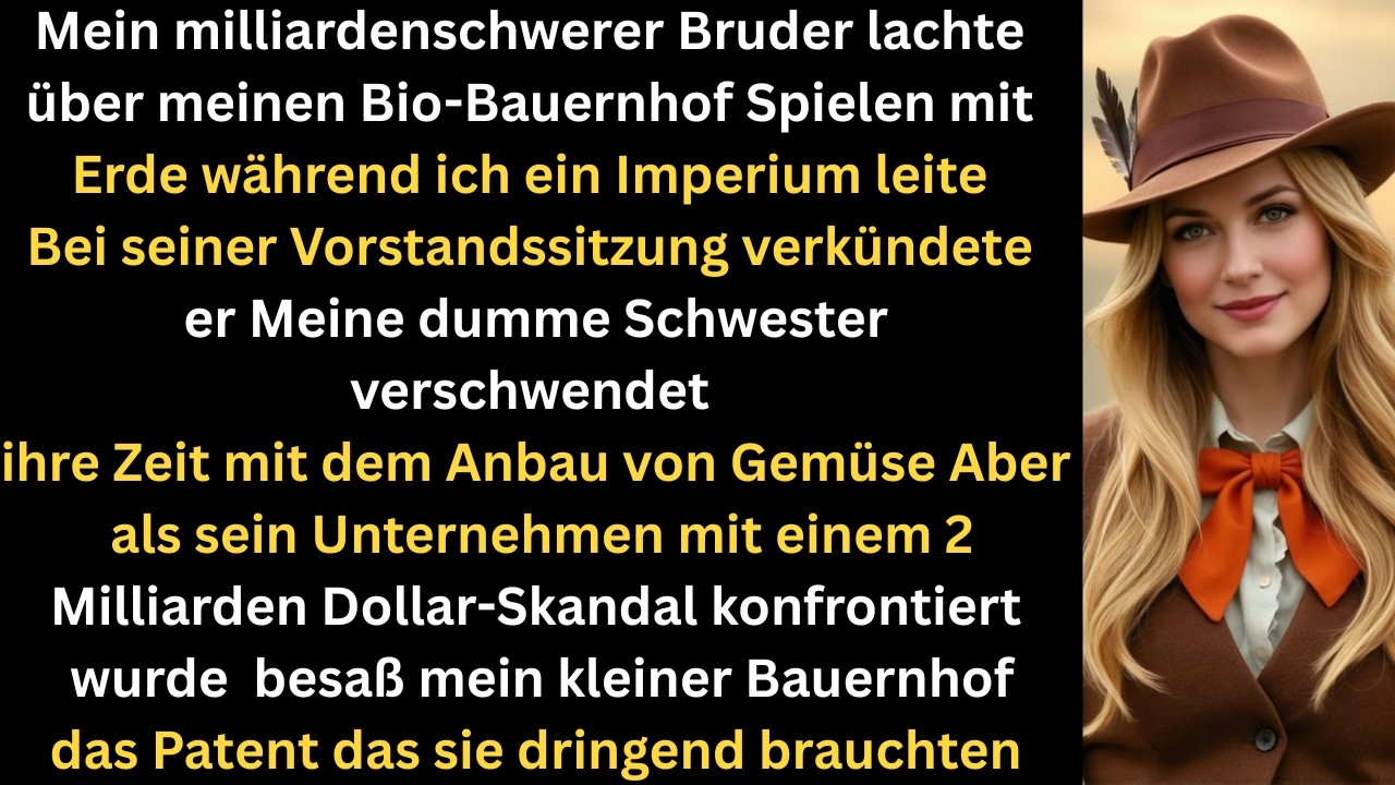 Mein CEO-Bruder verspottete meinen kleinen Hof  bis seine Firmenkrise alles änderte