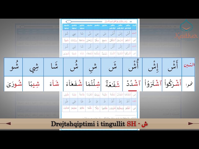 Drejtshqiptimi i tingullit SH - ش