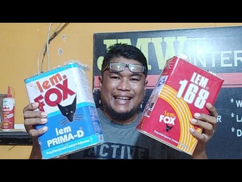 ini video sedernaha tentang menggunakan lem kuning. lem ini biasa di pakai untuk menempel HPL atau T. 