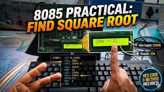 Square Root of Hex Number using microprocessor 8085 | Step-by-Step Program + Explanation