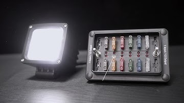 MICTUNING 12-Way Fuse Block Holder - Blade Fuse Box Screw Nut Terminal with Negative Bus