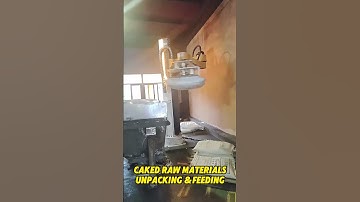 Caked raw materials unpacking &feeding😎 #palletizer#manufacturing #palletizingrobot#robot#automation